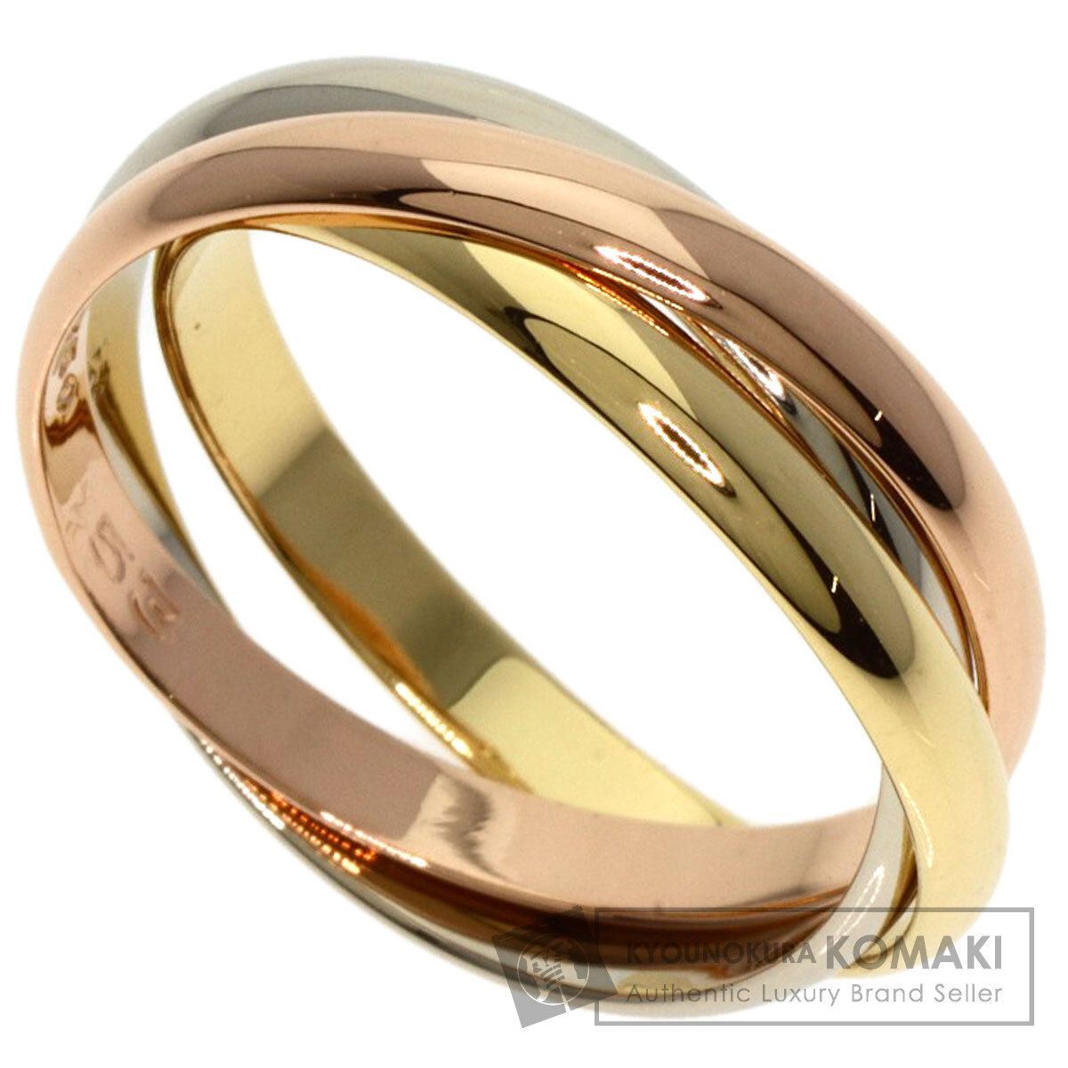 CARTIER カルティエ トリニティ SM #53 リング・指輪 K18YG K18WG  