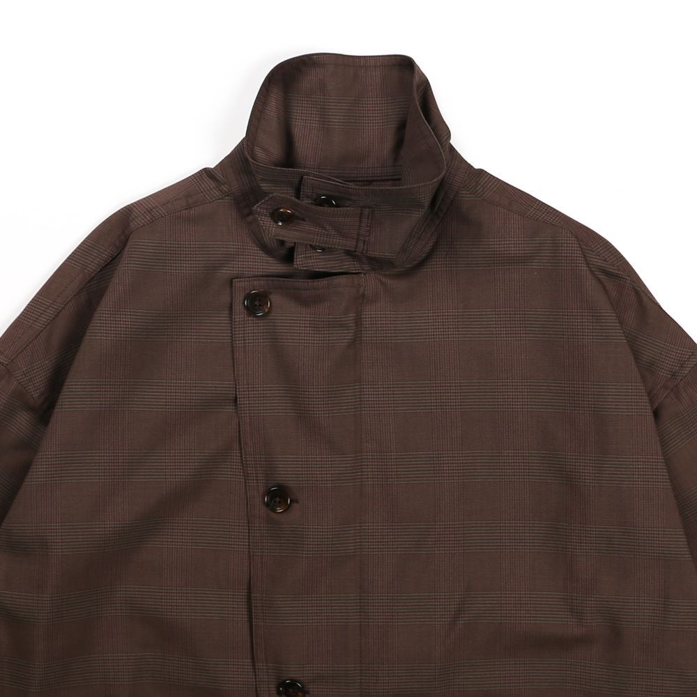 Iroquois/イロコイ】T/R GLEN CHECK ZIP SH / グレンチェック シャツ