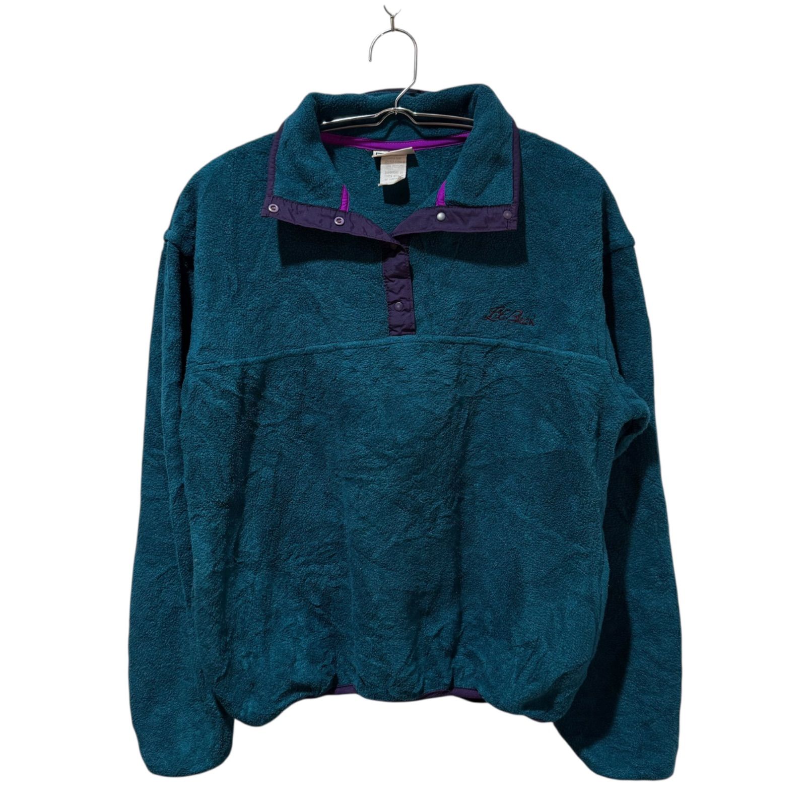 90s L.L.Bean エルエルビーン アメリカ製 フリース シンチラ スナップT 刺繍ロゴ FG-A25