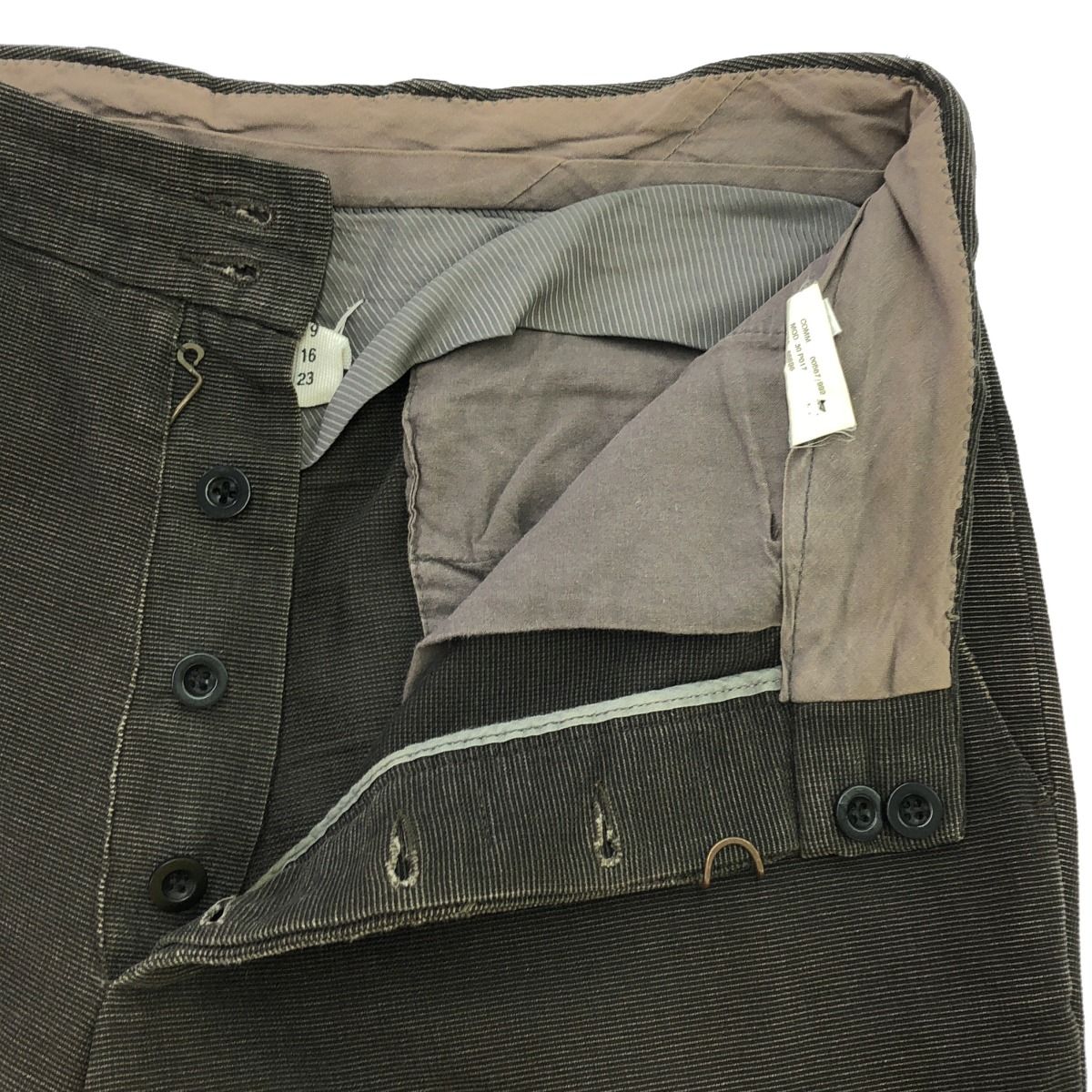 Maison Martin Margiela 10 メゾン マルタン マルジェラ 10 1999AW コットンフックパンツ  ブラウン系 46