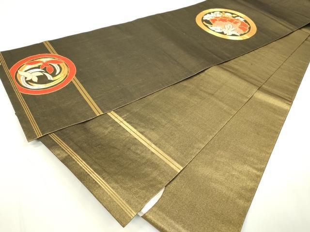 平和屋着物○西陣 川島織物 丸帯 駒刺繍 花丸文 金銀糸 正絹 逸品