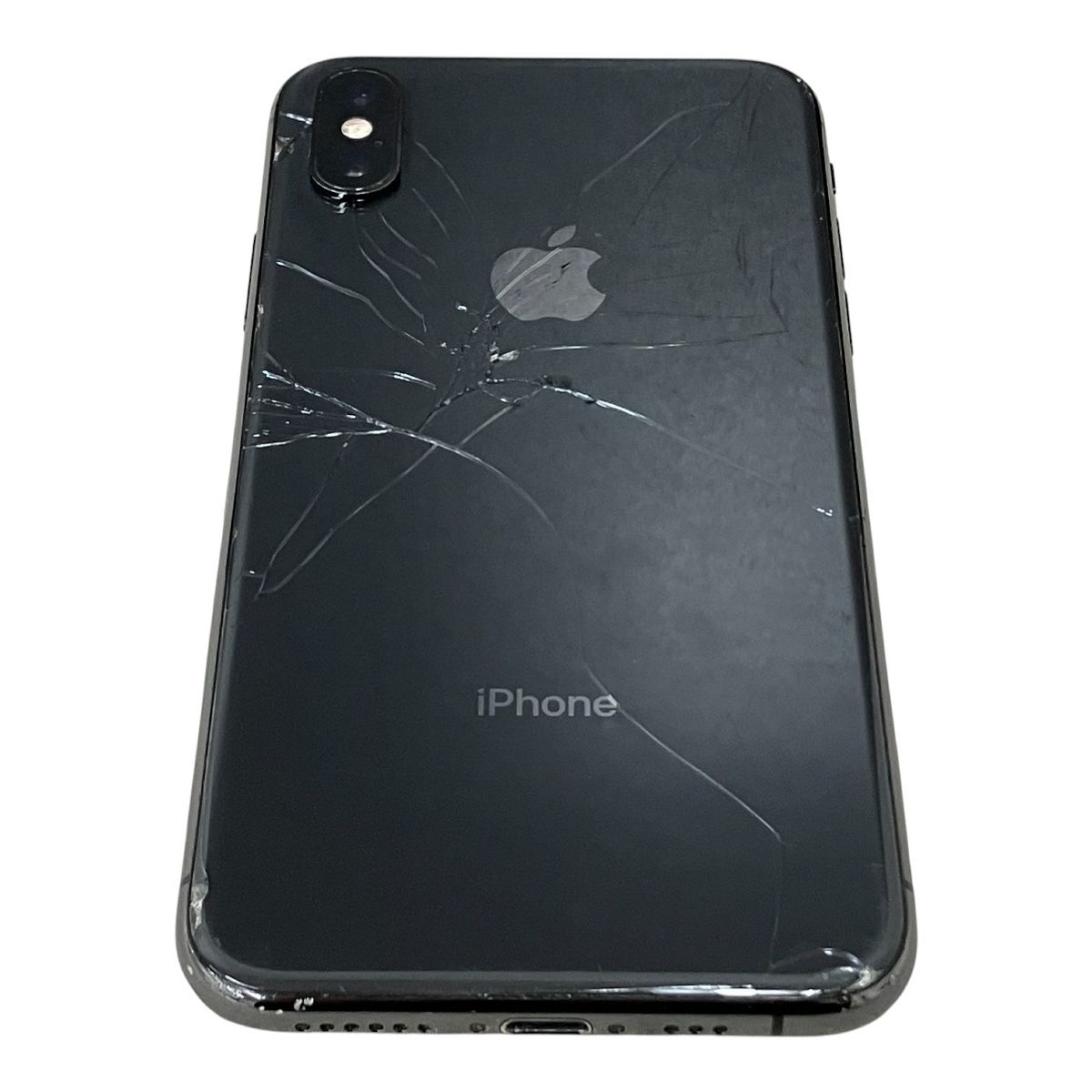 Apple iPhone XS MTE02J A 256GB SIMフリー スペースグレイ 画面割れ有 スマートフォン スマホ 携帯電話 ジャンク M10454260