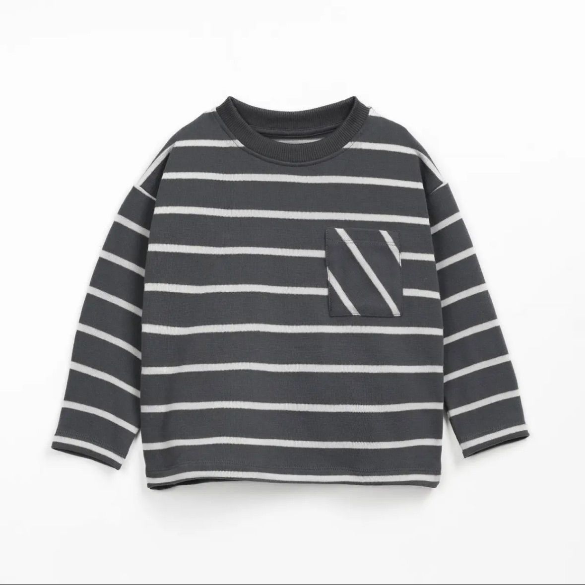 【Kids】PLAY UP / Striped t-shirt with recycled fibers (So-So) AW24