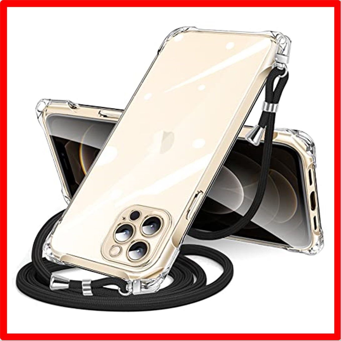【匿名配送】 iPhone 12 Pro Max_クリア iPhone 12 Pro Max 用 ケース クリア ショルダー iphone12pro max ス