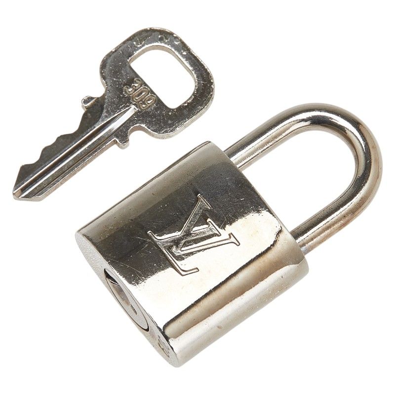 ◆超美品◎LOUIS VUITTON ラゲッジタグ　ベルト　カデナ　キー　セット ルイ ヴィトン カデナ 南京錠 キー セット シルバー メタル