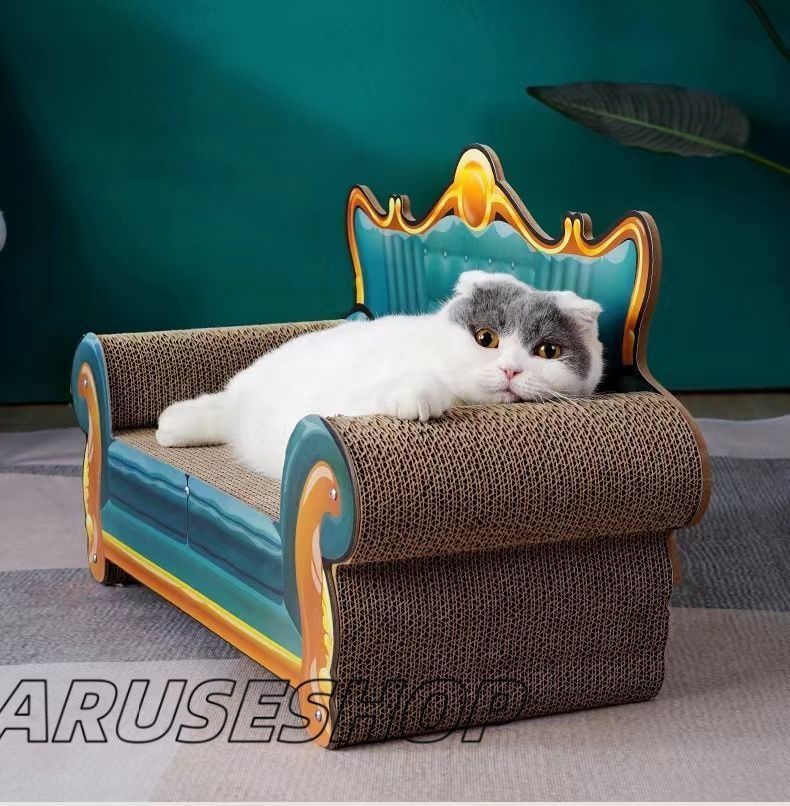大好評 ソファ型爪研ぎ猫爪とぎベッド