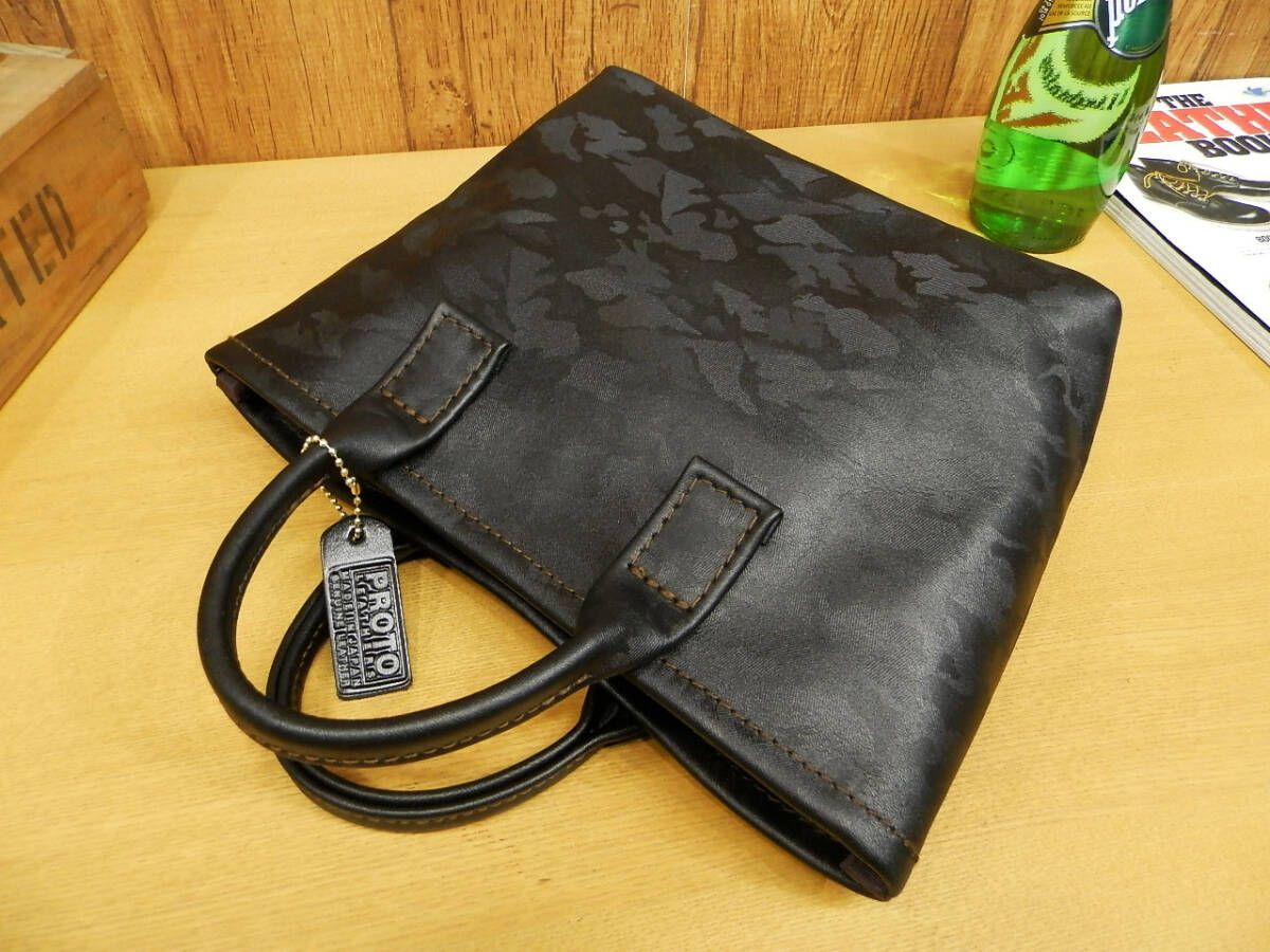 ☆XSサイズ☆カモフラ迷彩柄レザーのミニトートバッグ!日本製