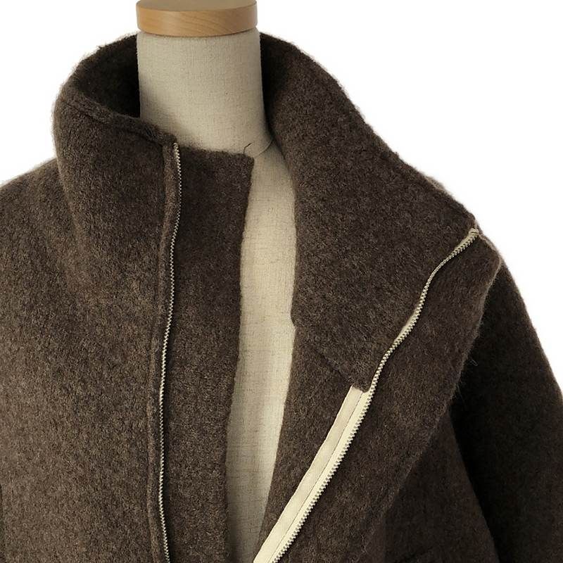 Boboutic / ボブティック | ZIPPED HALF COAT ヤクウール モヘア  