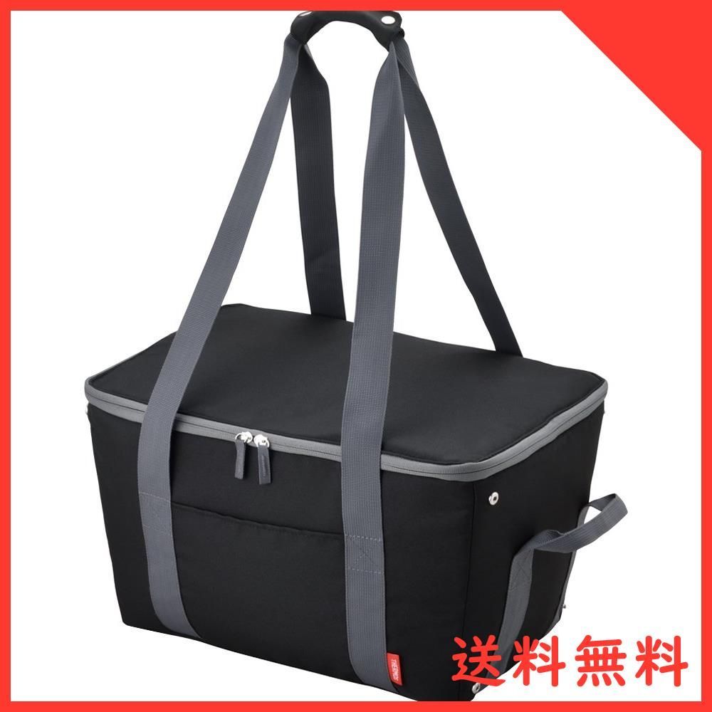 人気?】REJ-025 ブラック BK 25L 保冷買い物カゴ用バッグ