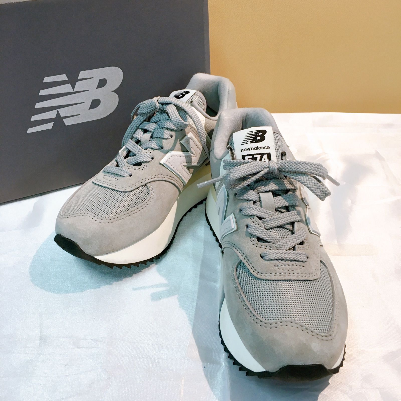 new balance ニューバランス スニーカー 厚底 WL574ZBA グレー