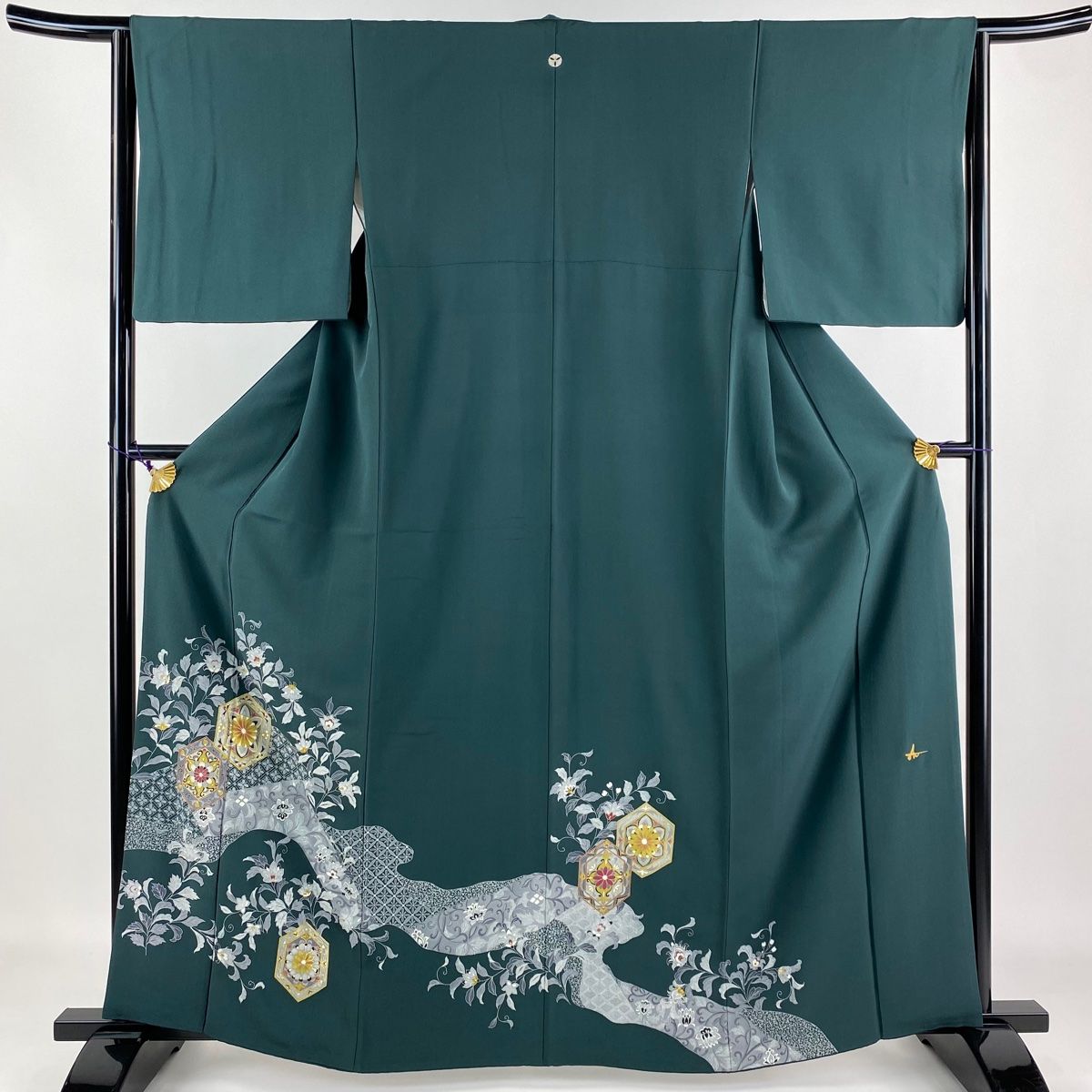 506z26☆振袖 身幅広め 身丈裄長め モダン 個性的☆美品 成人式 結婚式