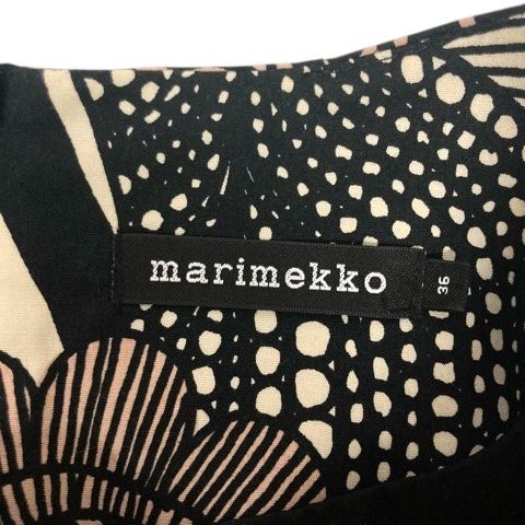 マリメッコ 花柄七分ワンピース レディース SIZE 36 marimekko 中古 marimekko - Marimekko マリメッコ 花柄七分袖ワンピース 春夏の