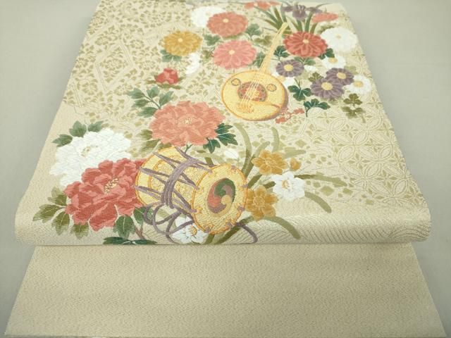 平和屋野田店◎西陣最高峰・北尾織物匠 太鼓柄袋帯 唐織 祝