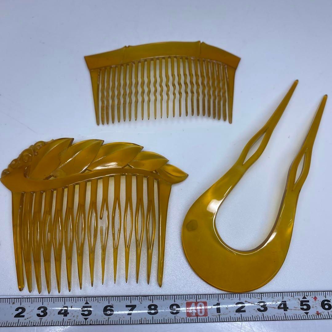 本白鼈甲 櫛 簪3点 27g 東さ6-1010 2F
