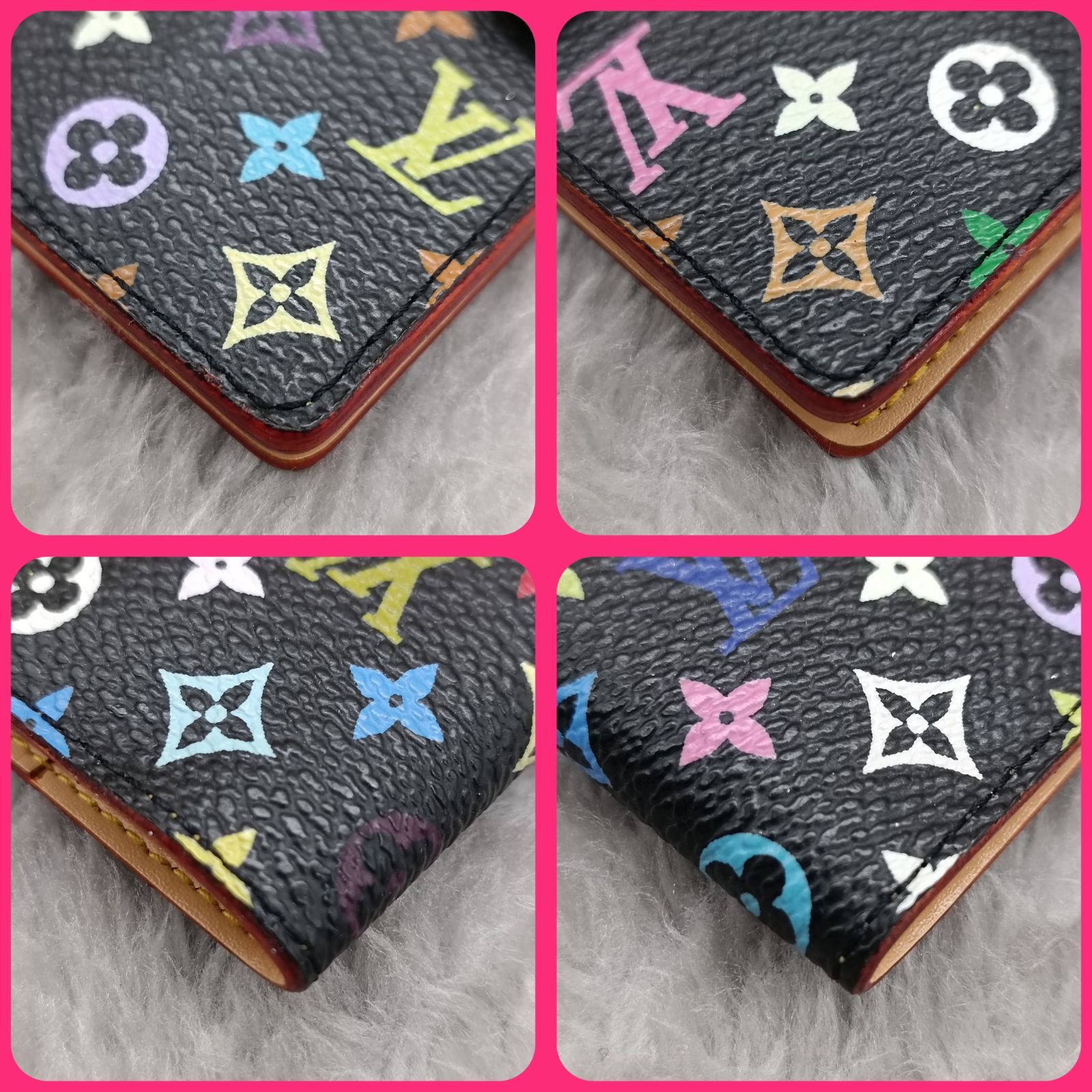 ルイヴィトンマルチカラーミニ手帳カバーカードケース