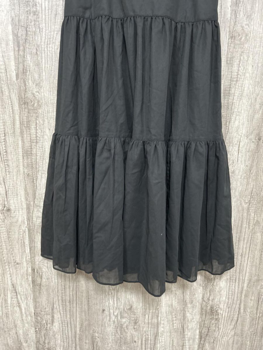 BABYLONE バビロン オーガンティアード ロング スカート size38 黒 ◎レディース SIROKUMA-CORPORATION_COM