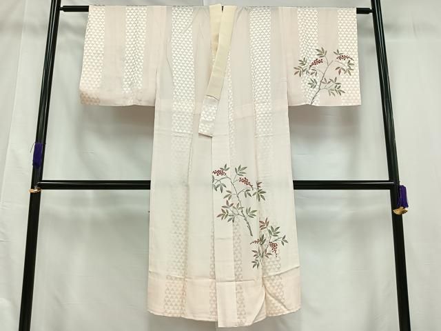 平和屋着物 長襦袢 無双仕立て 手描き 南天文 正絹 逸品 CAAJ7053gh