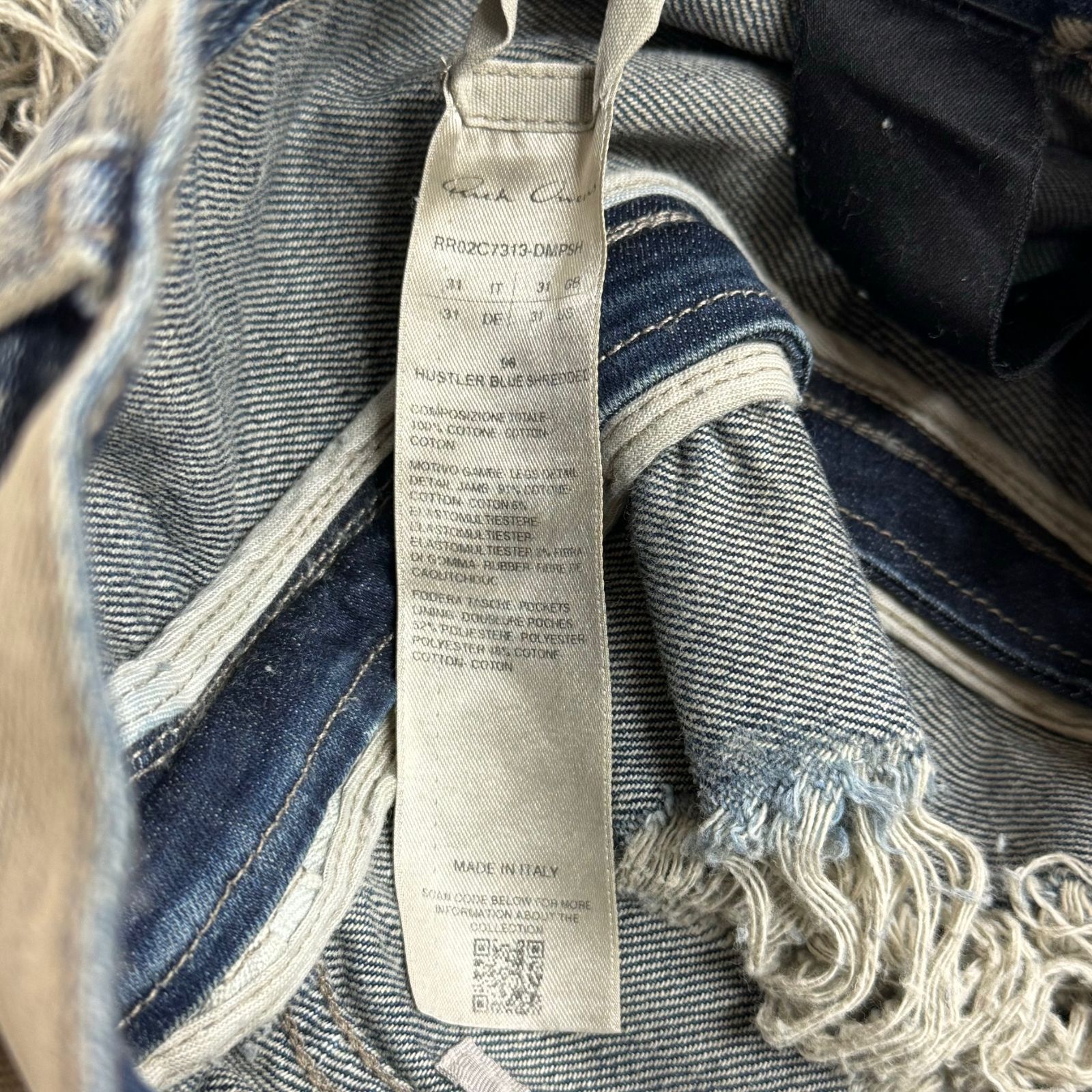 【RICK OWENS】リックオウエンス ボラン バナナ ジーンズ ブルー 関税込*RICK OWENS DRKSHDW ボラン バナナ ジーンズ (RICK OWENS