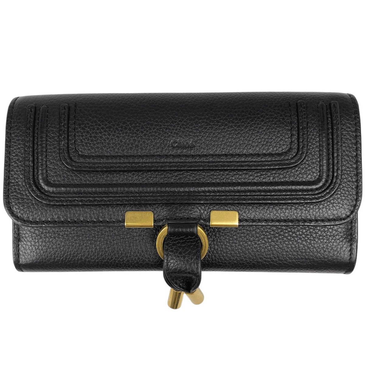 プラダ 折り財布 サフィアーノ レザー ロゴ 型押し ブラック カード