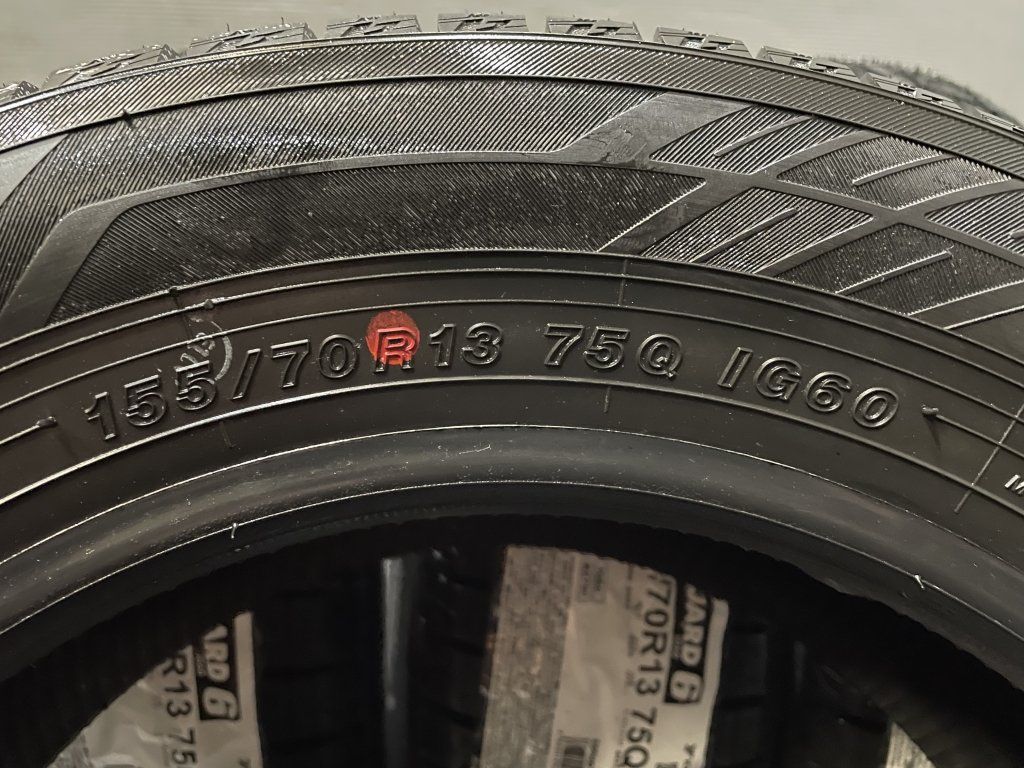 新品 2022年製 YOKOHAMA ice GUARD iG60 155/70R13 13インチ 