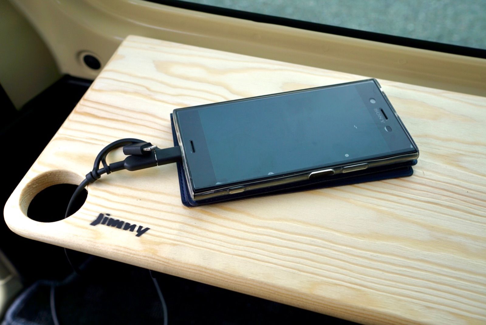 新型ジムニー 車種専用 折り畳み式サイドテーブル JIMNY刻印 (N