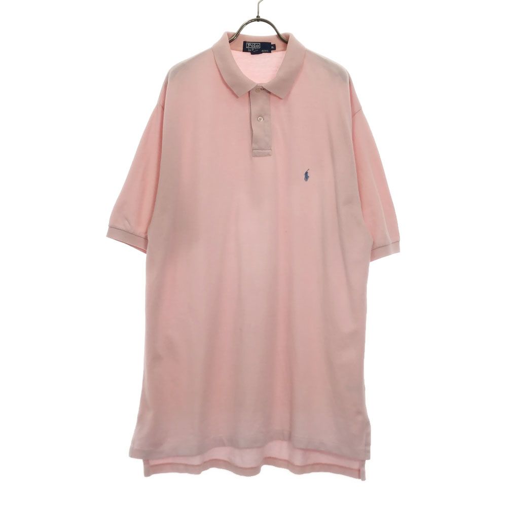 ポロバイラルフローレン 半袖 ポロシャツ XL ピンク Polo by Ralph Lauren 鹿の子 メンズ