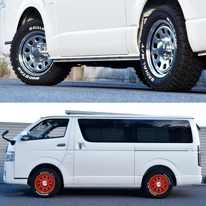 デイトナ 16インチ ホイール 16×6.5 +38 6H 139.7 ホワイト レッド 