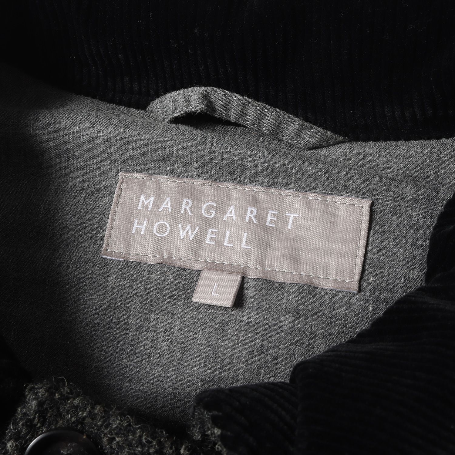 MARGARET HOWELL マーガレットハウエル ベスト サイズ:L HARRIS TWEED ハリスツイード コーデュロイ襟 ヘリンボーン  ウールツイード ダウンベスト ダークグレー 日本製 アウター ジャケット ブルゾン【メンズ】 - メルカリ