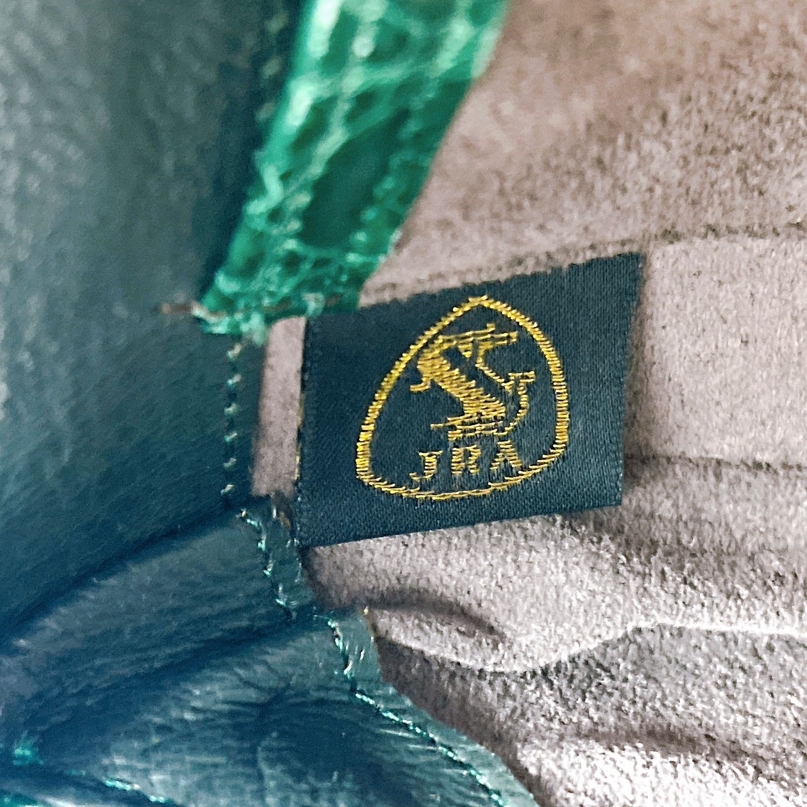 GARBO JRA認定 ハンドバッグ シャイニー クロコダイル グリーン - メルカリ