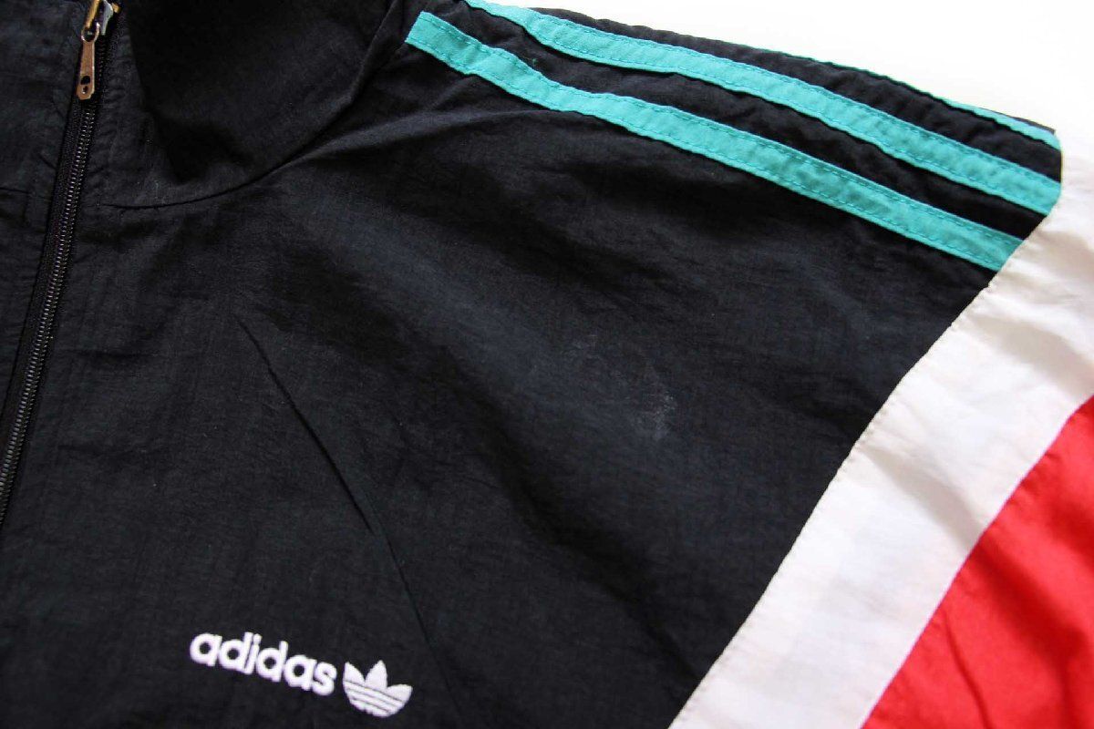 80s adidasアディダス トレフォイル ロゴ刺繍 マルチカラー