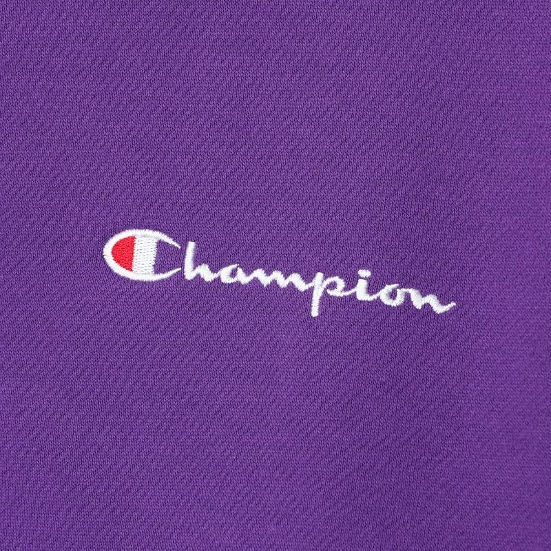 チャンピオン スウェット 長袖 裏起毛 COTTON USA スクリプトロゴ ハーフジップスウェットシャツ ベーシック C 8 Y 014 Z メンズ ディープパープル 1