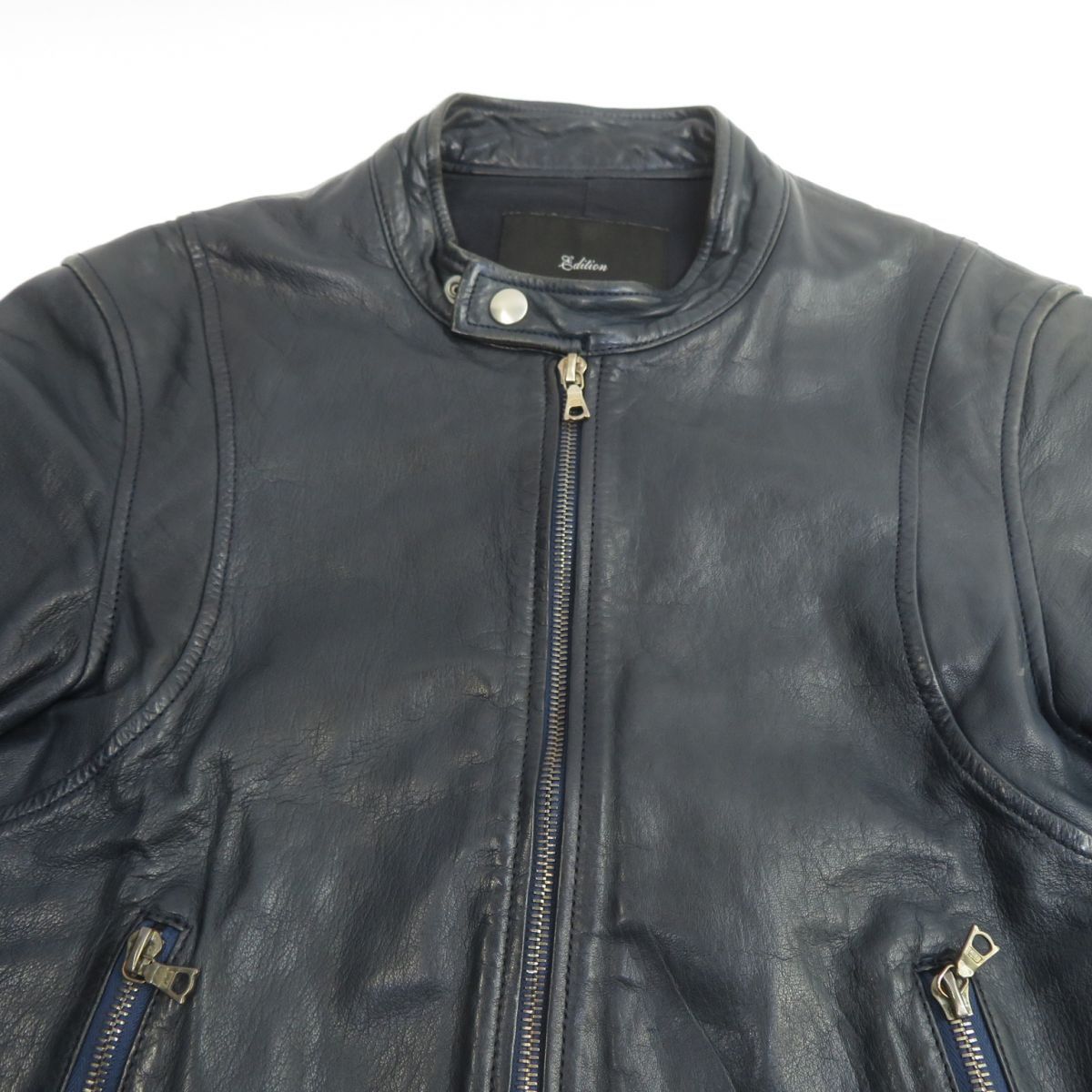 美品【THE SHOP TK】シングルライダース 羊革 Lサイズ