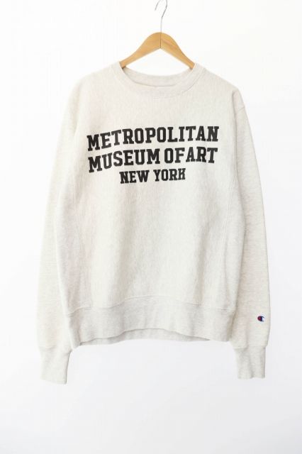 チャンピオン CHAMPION Metropolitan Museum Met Campus Sweatshirt Reverse Weave  リバースウィーブ メトロポリタン ミュージアム スウェット トレーナー S 灰 グレー 中古250105 - メルカリ