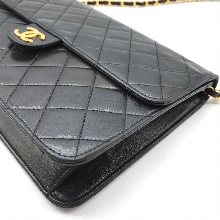 美品 CHANEL シャネル ココマーク マトラッセ ラムスキン プッシュ  