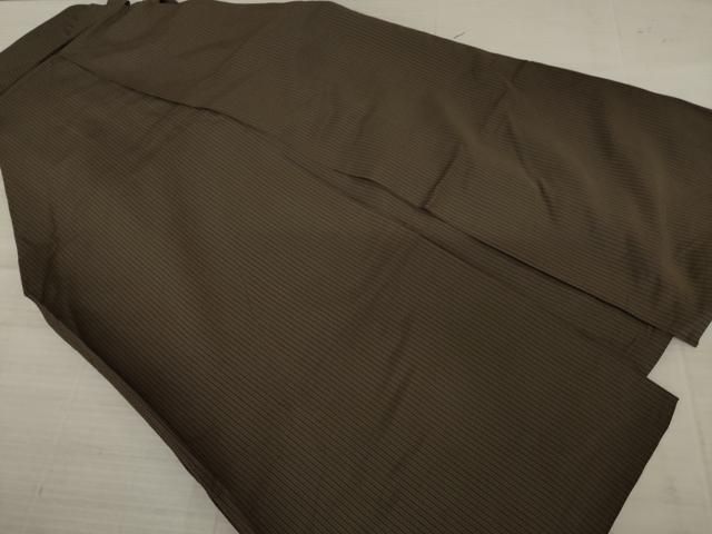 平和屋着物○男性 馬乗り袴 縞 正絹 逸品 AAAZ0613ck