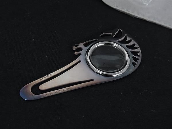 HERMES エルメス ルーペ ブックマーカー シュバル - シルバー メタル