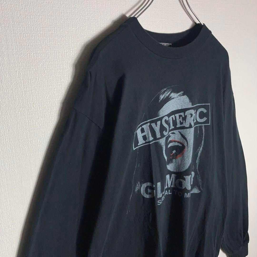 HYSTERIC GLAMOUR スウェット 薄手 ロンT感覚 黒 L HYSTERIC GLAMOUR - HYSTERIC GLAMOUR スウェット 薄手 ロンT