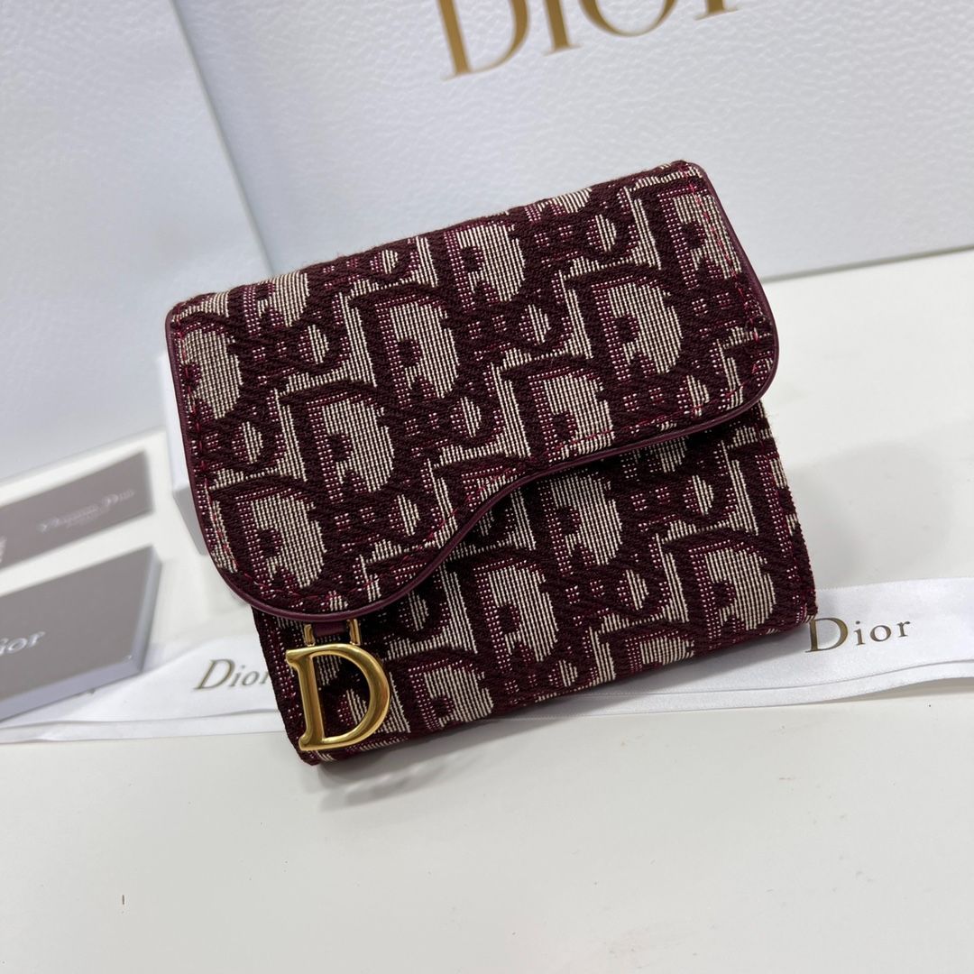 大人気美品！クリスチャンディオール/Dior3つ折り財布☆ロータスウォレット折りたたみ財布 レディース☆新品未使用