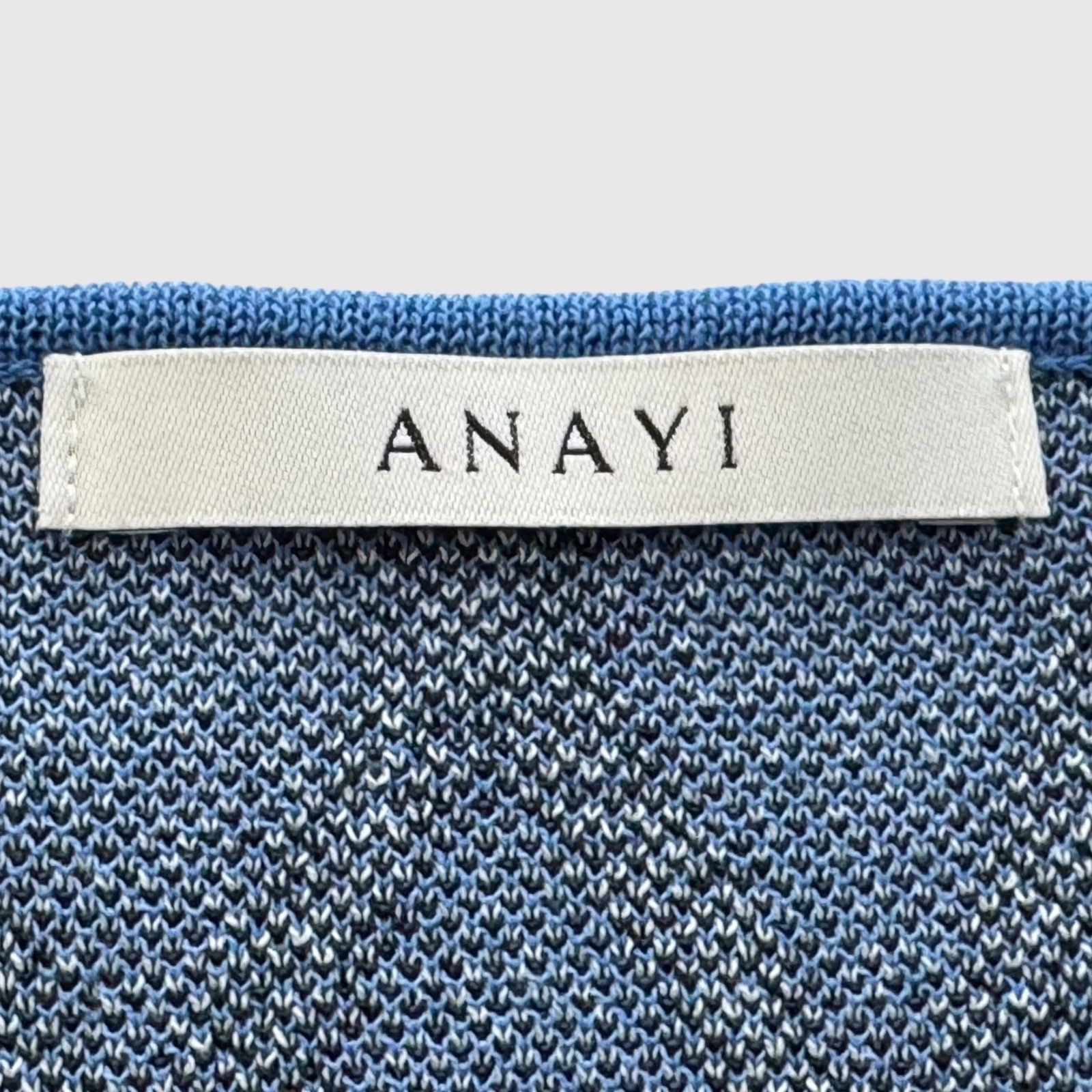 ANAYI アナイ ワンピース ニットワンピース ブルー - メルカリ