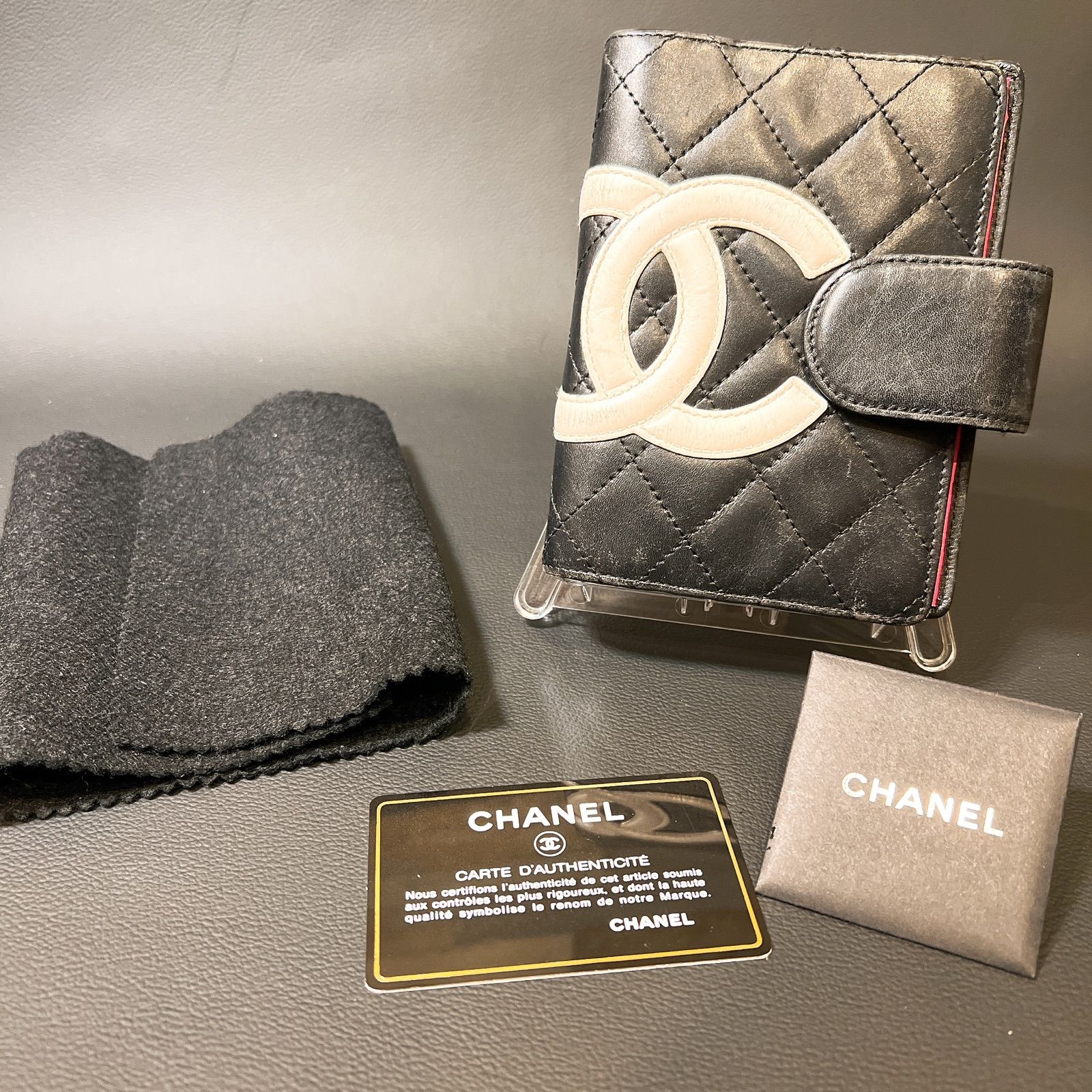 CHANEL】シャネル カンボンライン 手帳カバー ケース ギャランティ