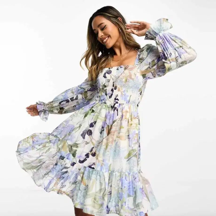 アンドアザーストーリーズ - Other Stories スモーク ミニワンピース 55-66