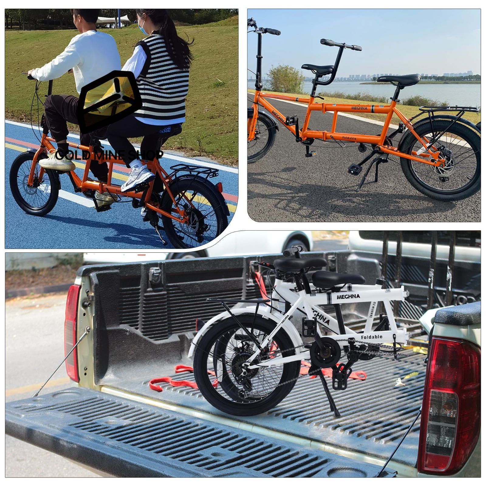 7速タンデム自転車 クルーザーバイク