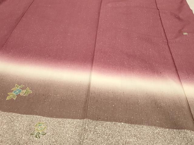 平和屋着物○訪問着 作家物 紬地 更紗花文 金彩 正絹 逸品 CAAS0057th