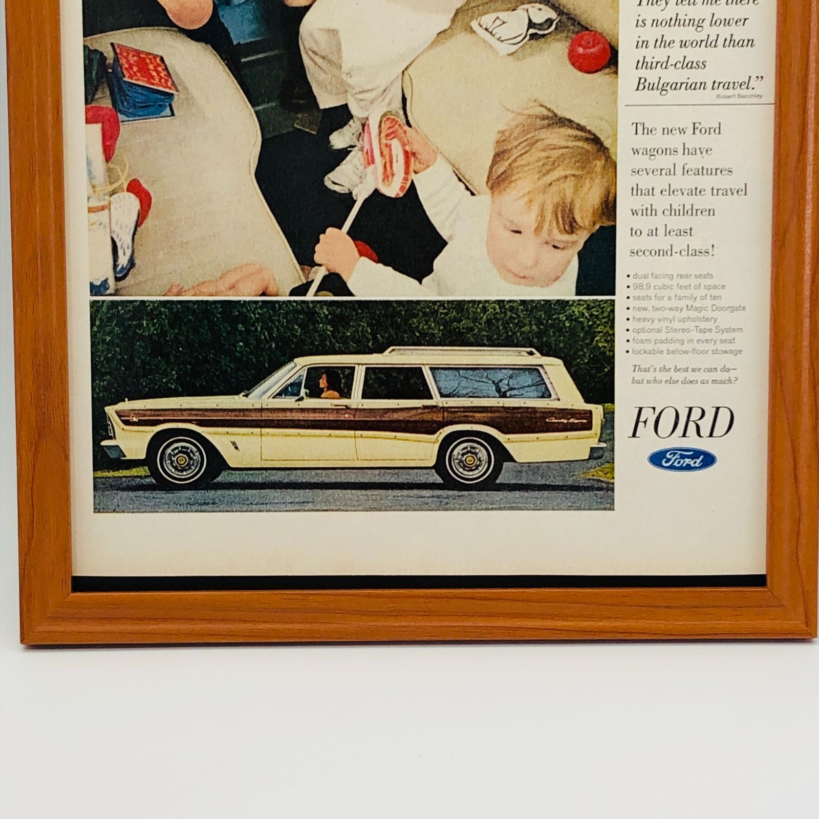 ビンテージ 広告 ポスター フレーム付 【当時物】 『 フォード ステーションワゴン 』 1960's オリジナル アメリカ 輸入 雑貨 ヴィンテージ  雑誌 アドバタイジング レトロ ( AZ998 ) - メルカリ