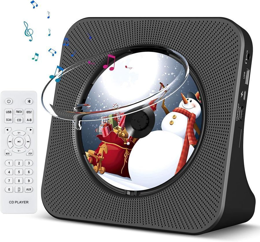 FOHIL CDプレーヤー デスク BLUETOOTH受信/送信 HIFIスピーカー内蔵 CD