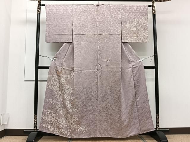 安い割引 平和屋着物□訪問着 正絹 伊勢丹扱い 金糸 流水花文 絞り 刺繍 着物・浴衣