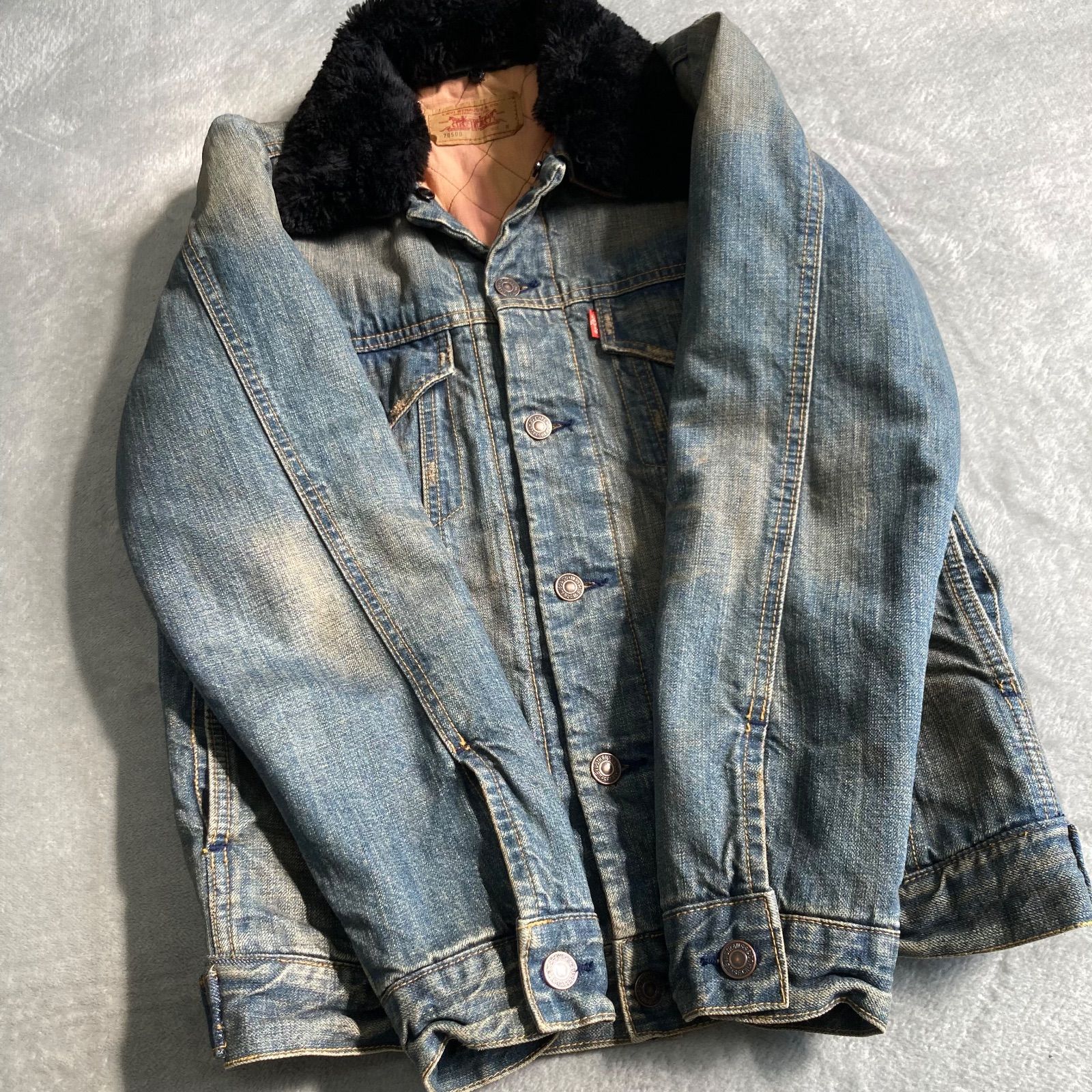 00s リーバイス 70500 コーデュロイ ボア ジャケット M オリーブ