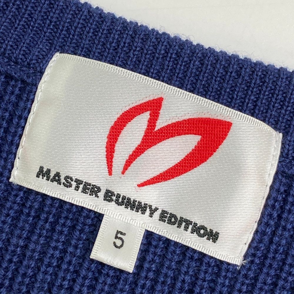 MASTER BUNNY EDITION セーター サイズ5 ネイビー MASTER BUNNY EDITION セーター ニット 「MASTER EDITION」畔柄