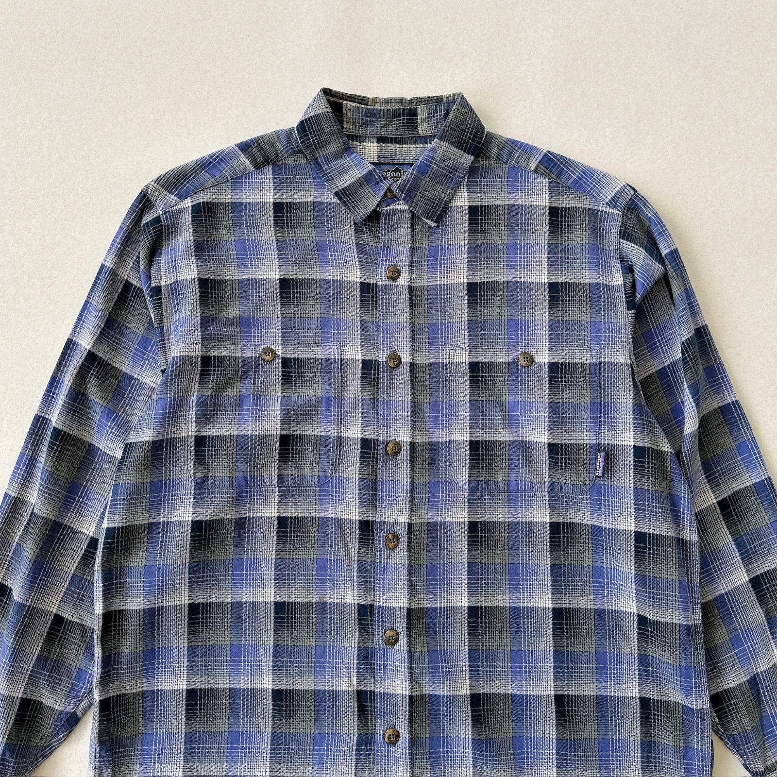 90s パタゴニア ポルトガル製 ライト フランネルシャツ チェック Y2495