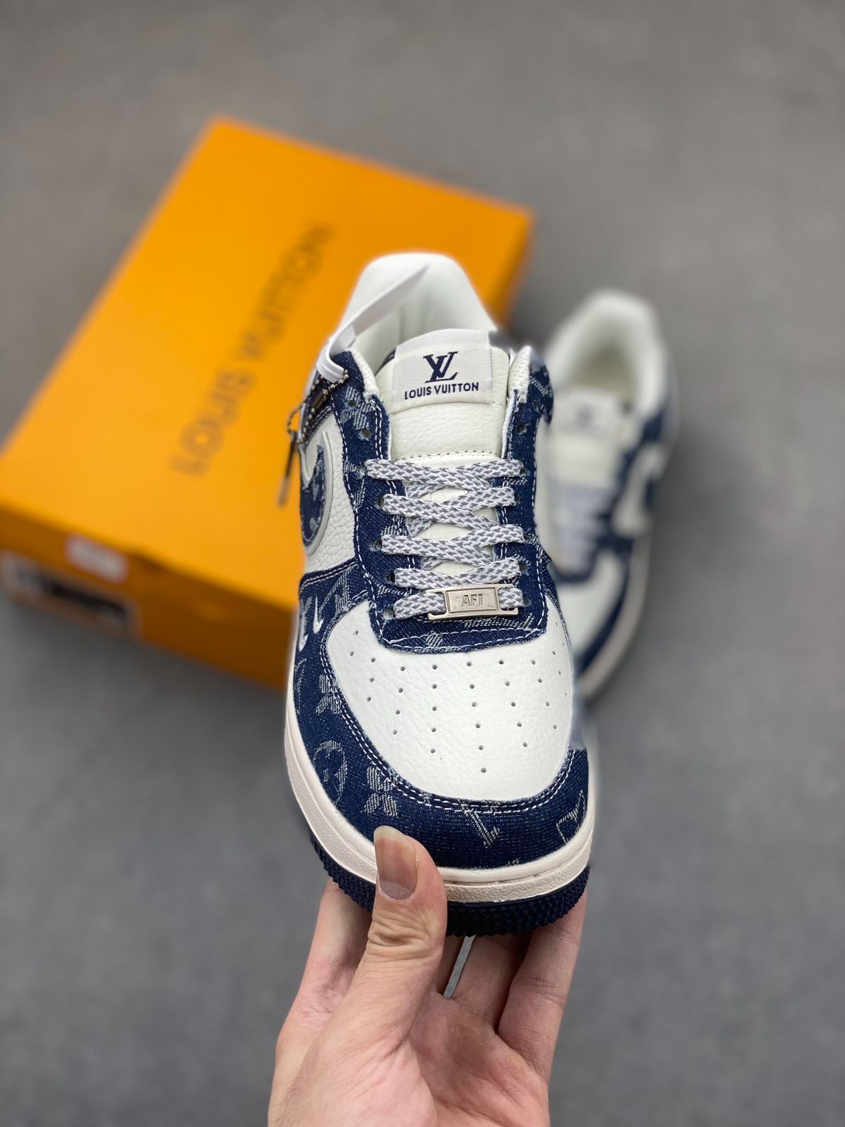 NIke Air Force 1 07 Low LVジョイント名 - 紺色スモールダブルフック| |